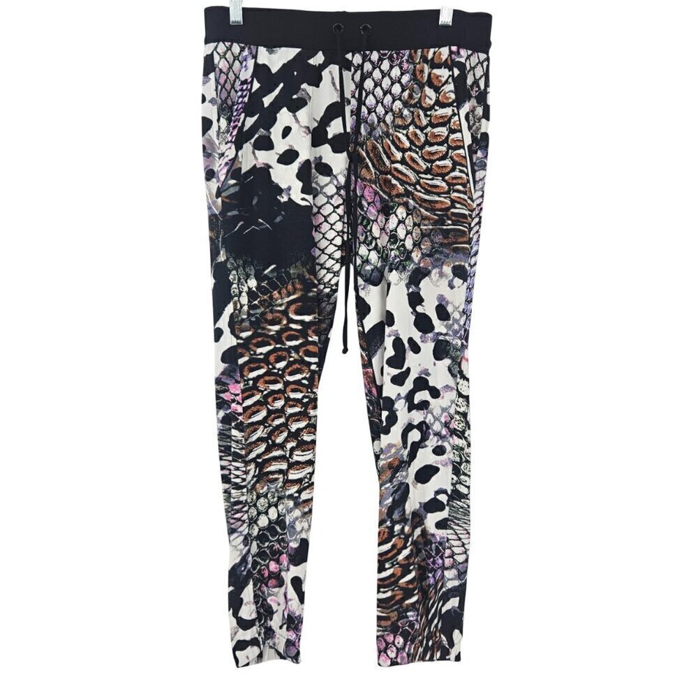 Eva Varro Mixed Animal Print Jogger Pants Multicolor Women’s Size M Preppy Artsy